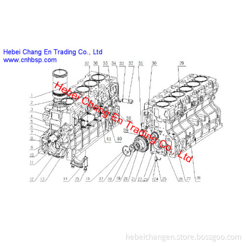 Engine Part Yc6j190-20 for Chang an Bus Sc6910